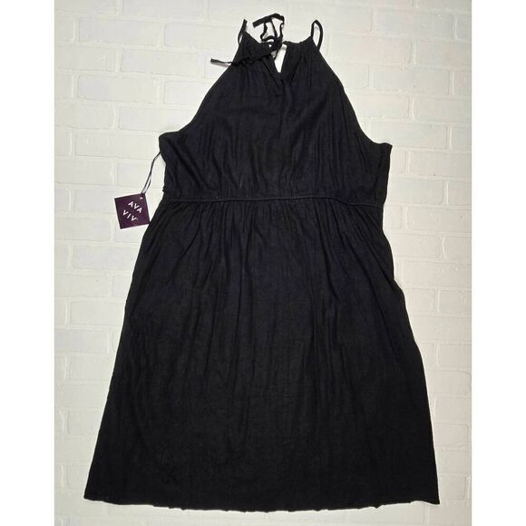 Ava & Viv Black Halter Style Dress 2X - Picture 2 of 4